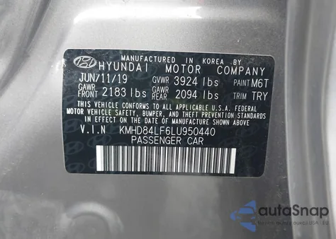 2020 Hyundai Elantra Value Edition from USA, damaged, VIN KMHD84LF6LU950440